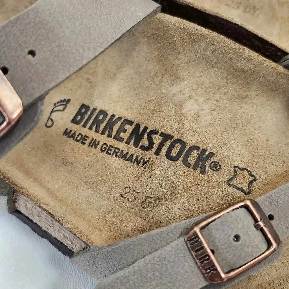 Birkenstock Mayari Stone Sandals Mens Size 10 New in Box Buckle Comfort Slides